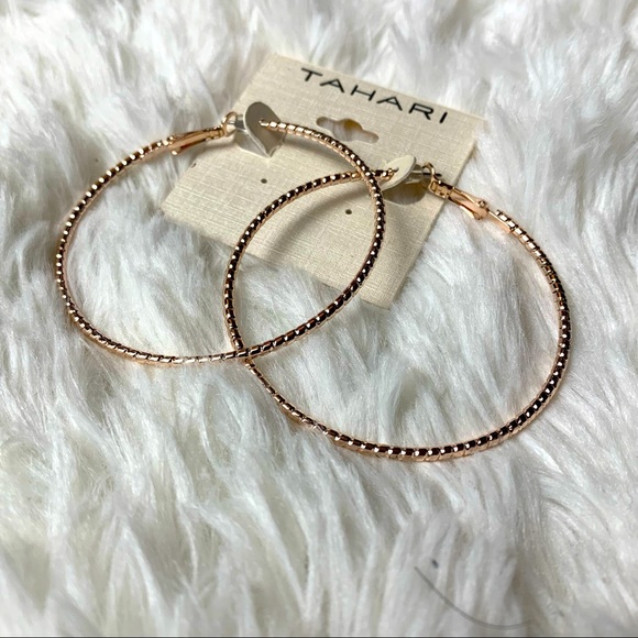 Tahari Jewelry - Tahari Gold Tone Hoop Earrings NWT